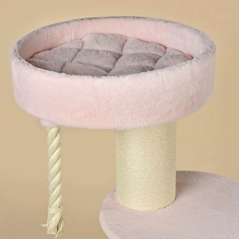 Flauschige pink rosa kratzbaum coon sleeper