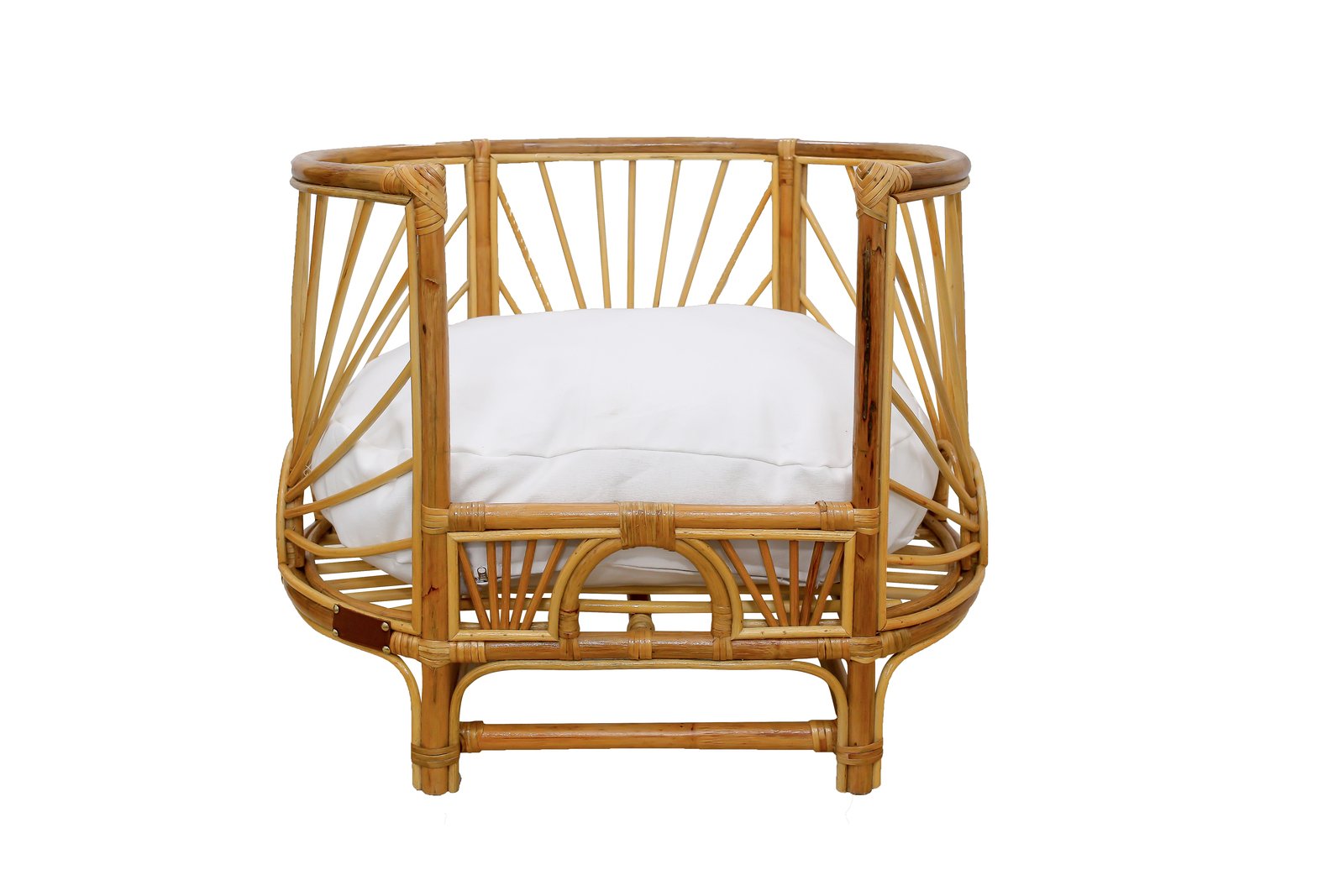 Katzenbett braun mit weißer Liegefläche