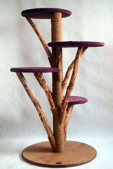 Massivholz Farbe Lila Katzenkratzbaum