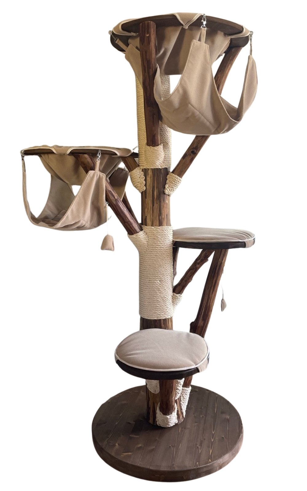 SIMA Kratzbaum - weiße Hängematten