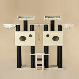 extra großer Katzenkratzbaum in beige