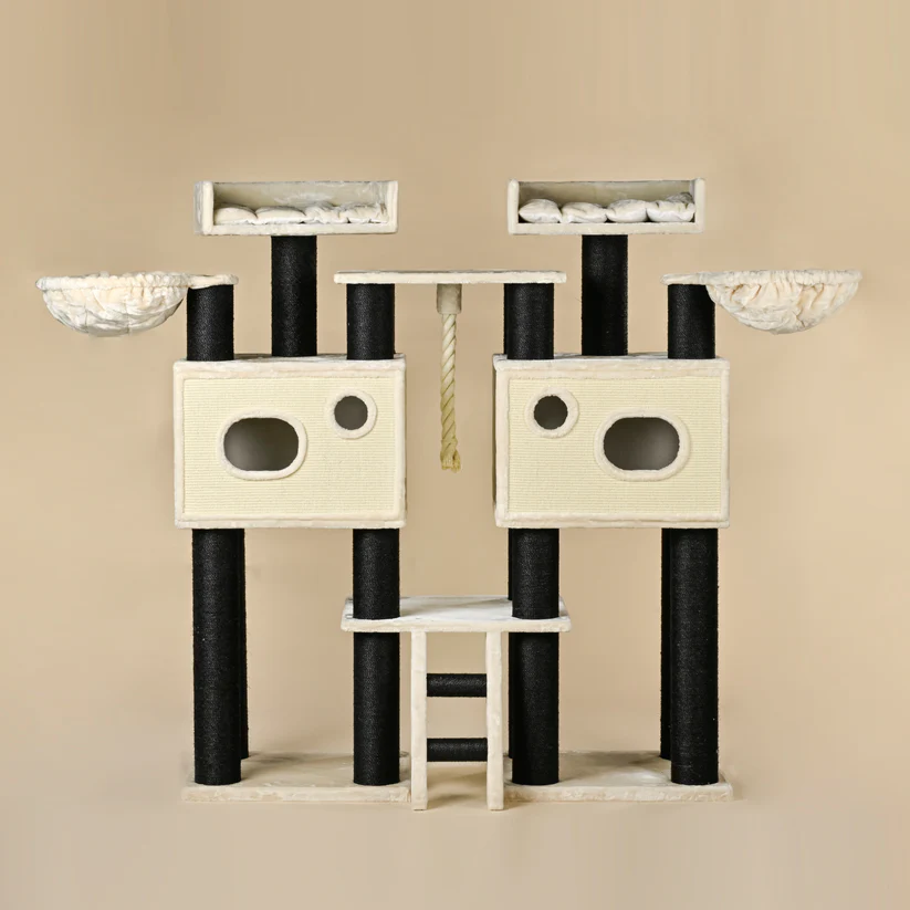 extra großer Katzenkratzbaum in beige