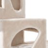 Eleganter Kratzbaum für Katzen Modell Tarsus cream mit bequemer Mulde und Kletterstamm