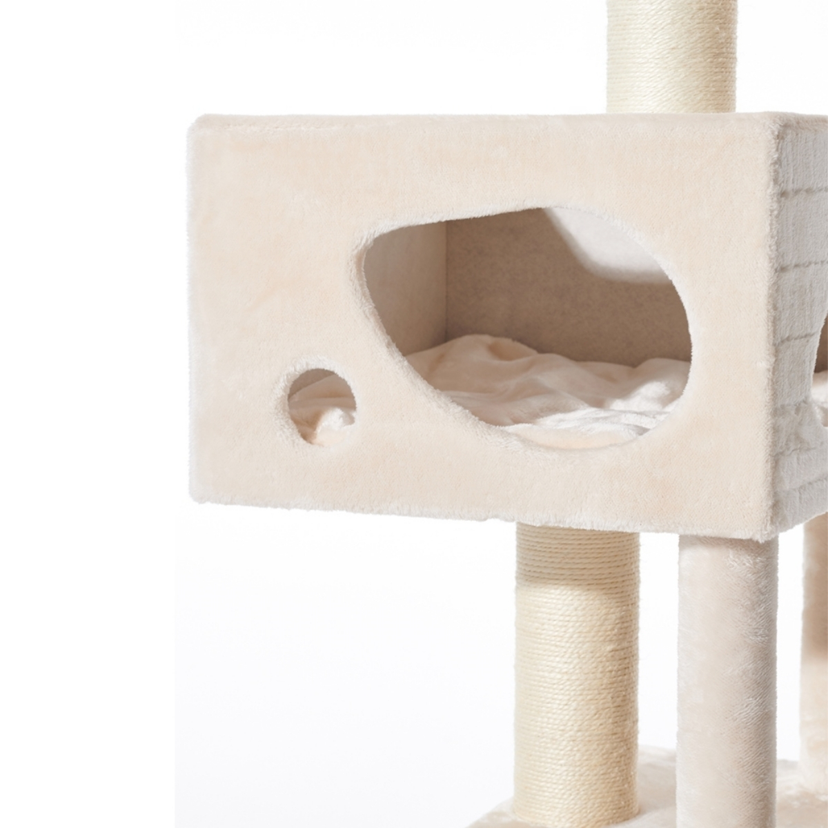 Kratzbaum Tarsus cream 70x60x102 cm Katzenmöbel mit Kratzfläche und Ruheplatz