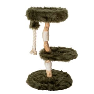 kratzbaum-waldgruen-85-cm-2-sisalstangen-spielseil-und-kuschelkissen