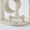 Stabiler Katzenbaum ELIF in Cream mit 12 cm Sisalstämmen und gemütlichen Liegemulden