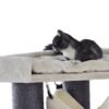 Stabiler Katzenkratzbaum Chilo von Nobby in Cream mit anthrazitfarbenen Sisalstämmen