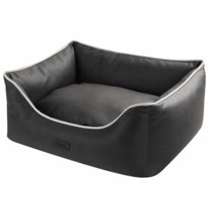 schwarzes-gemuetliches-katzenbett-aus-kunstleder