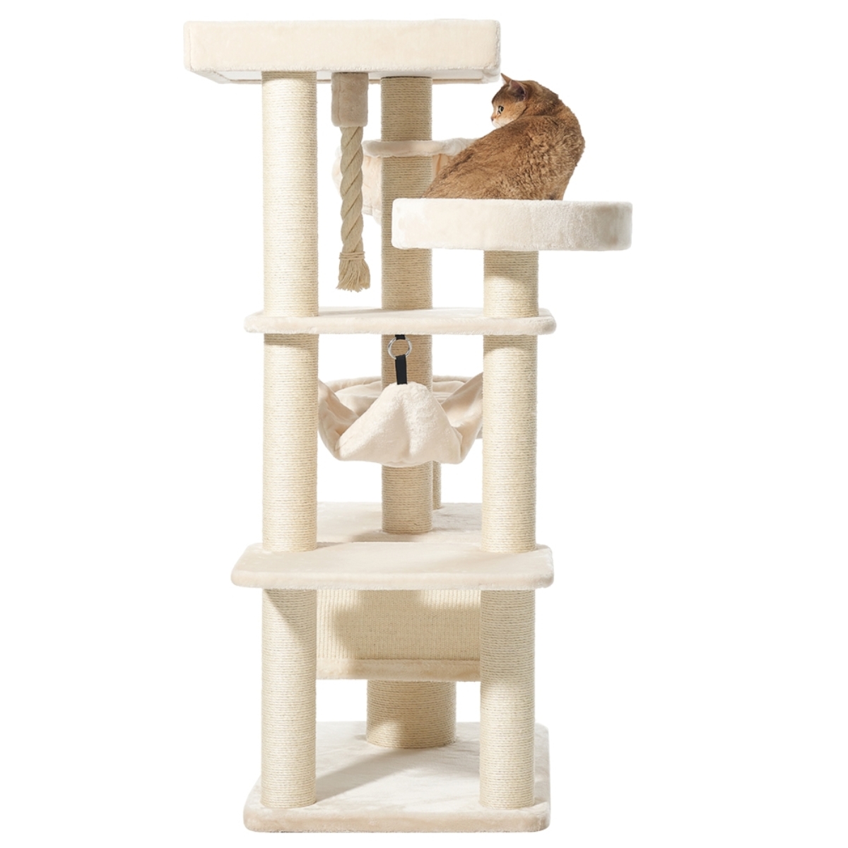 creme beiger Katzenbaum 160cm