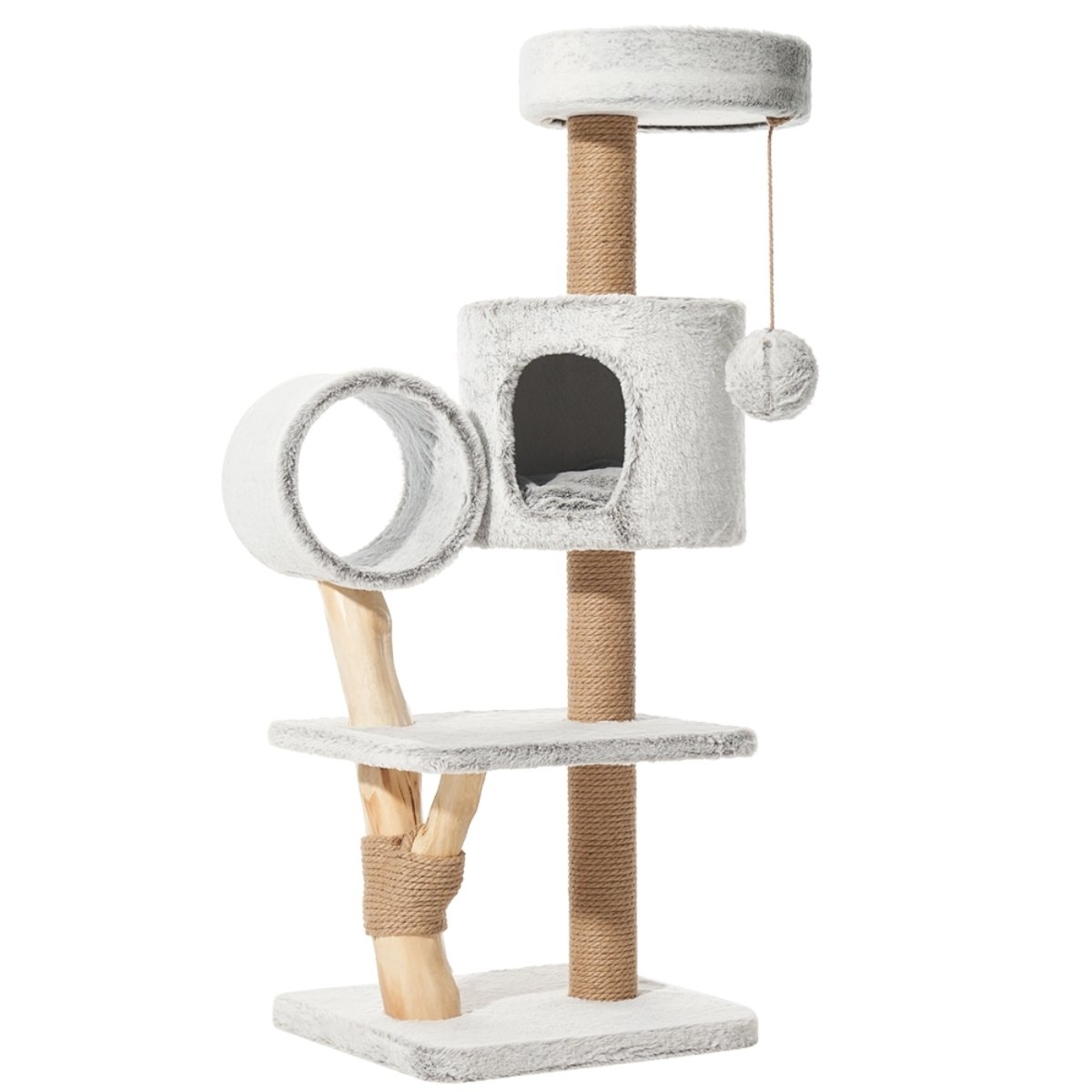 designer Katzenbaum weiß grau