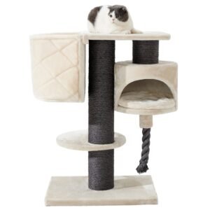 beige-schwarzer-kleiner-katzenbaum-60x40x93cm-hoch-mit-spielseil